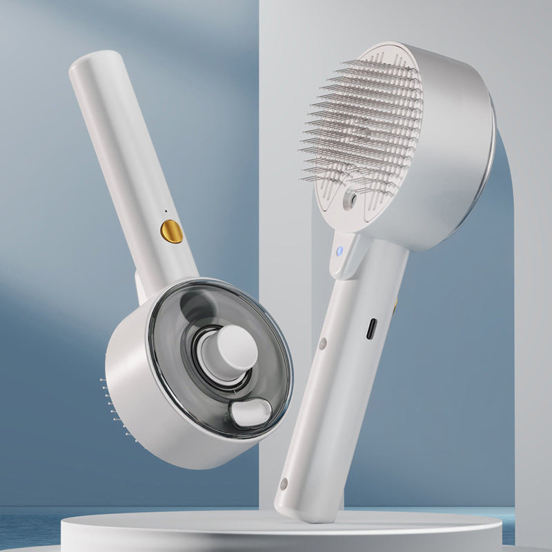 Pawora™ Pet Steam Grooming Brush – Self-Cleaning Dog & Cat Hair Remover