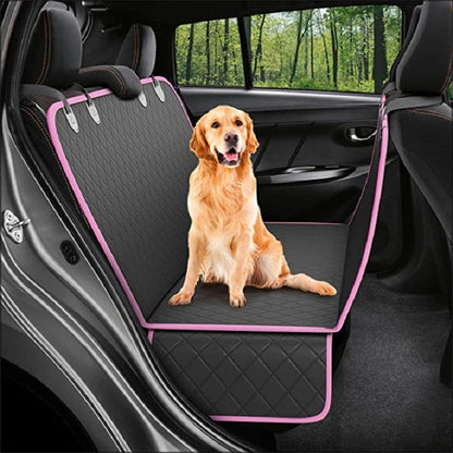 Pawora™ Premium Waterproof Dog Car Seat Cover – Mesh Window, Nonslip & Full Backseat Protection
