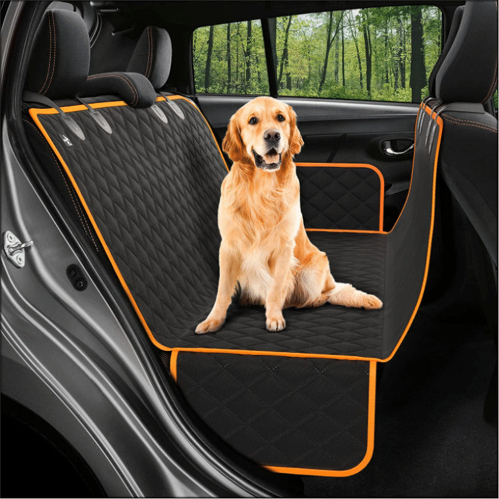 Pawora™ Premium Waterproof Dog Car Seat Cover – Mesh Window, Nonslip & Full Backseat Protection