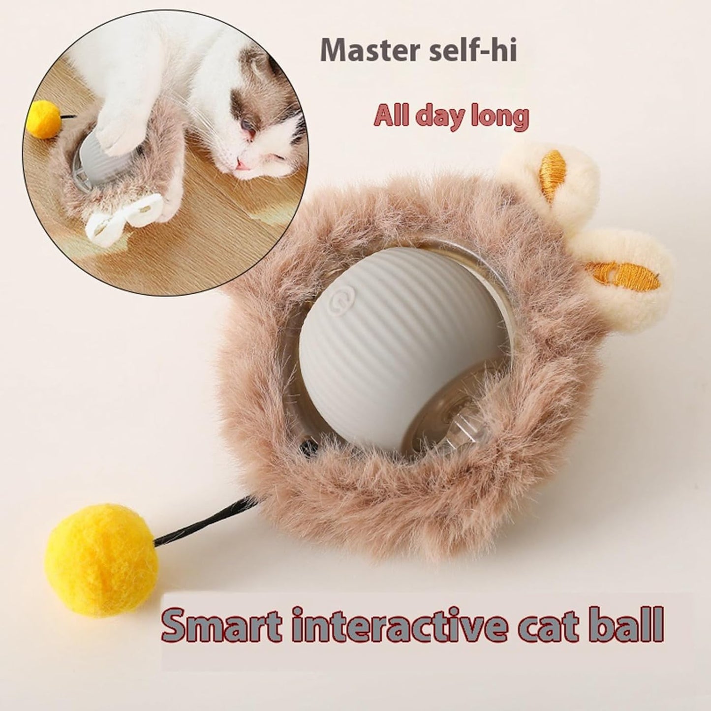 Pawora™ Smart Interactive Rolling Ball Toy – Self-Moving Play Toy for Cats & Dogs