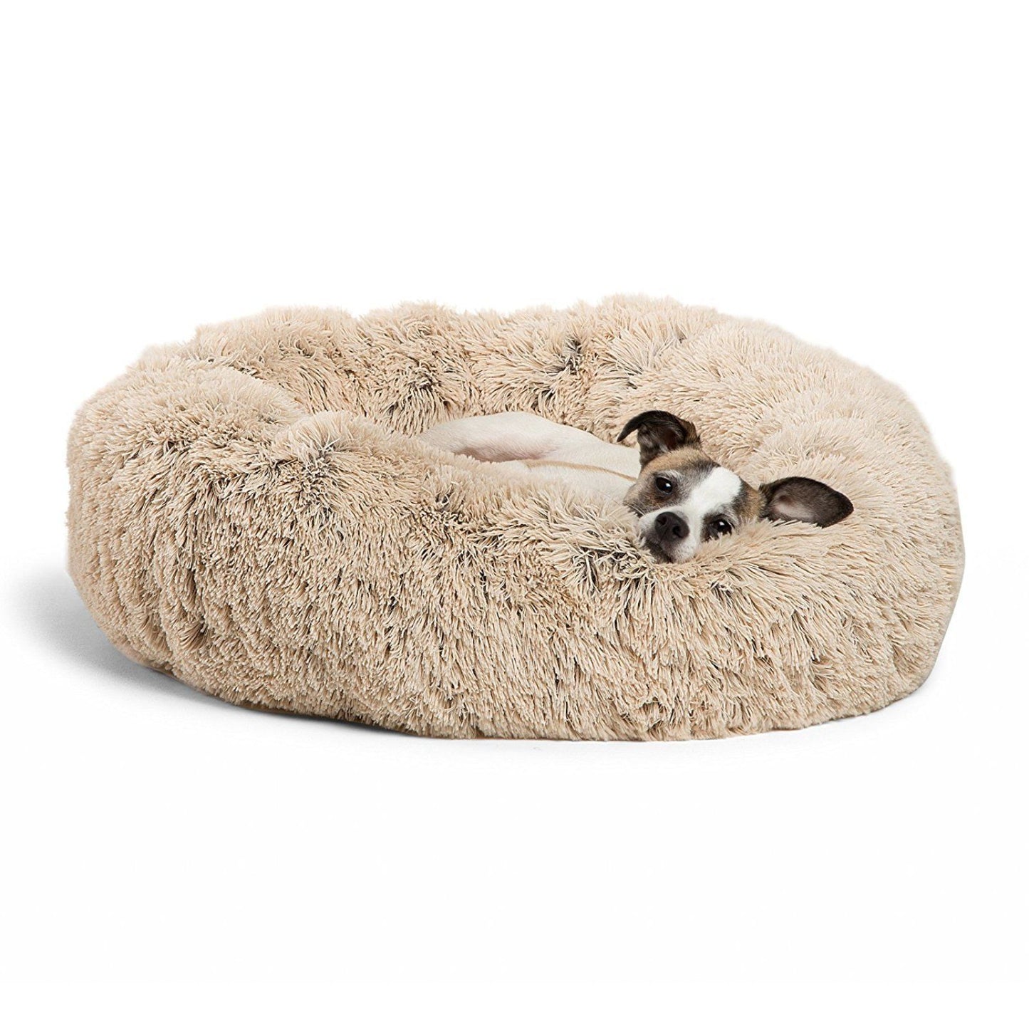Pawora™ Ultra-Soft Calming Donut Bed – Fluffy Anti-Anxiety Nest for Cats & Small Dog