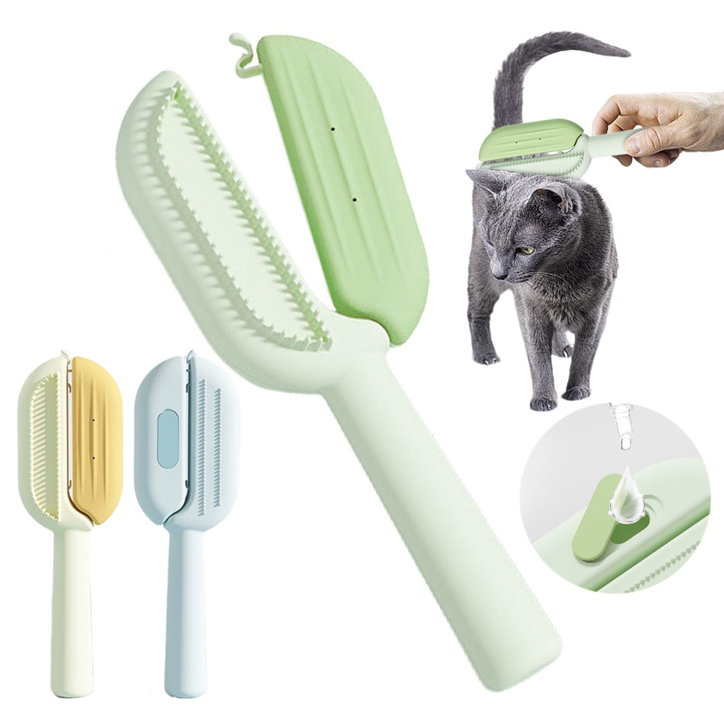 Pawora™ 3-in-1 Caring Pet Grooming Brush – Self-Cleaning & Hair Removal