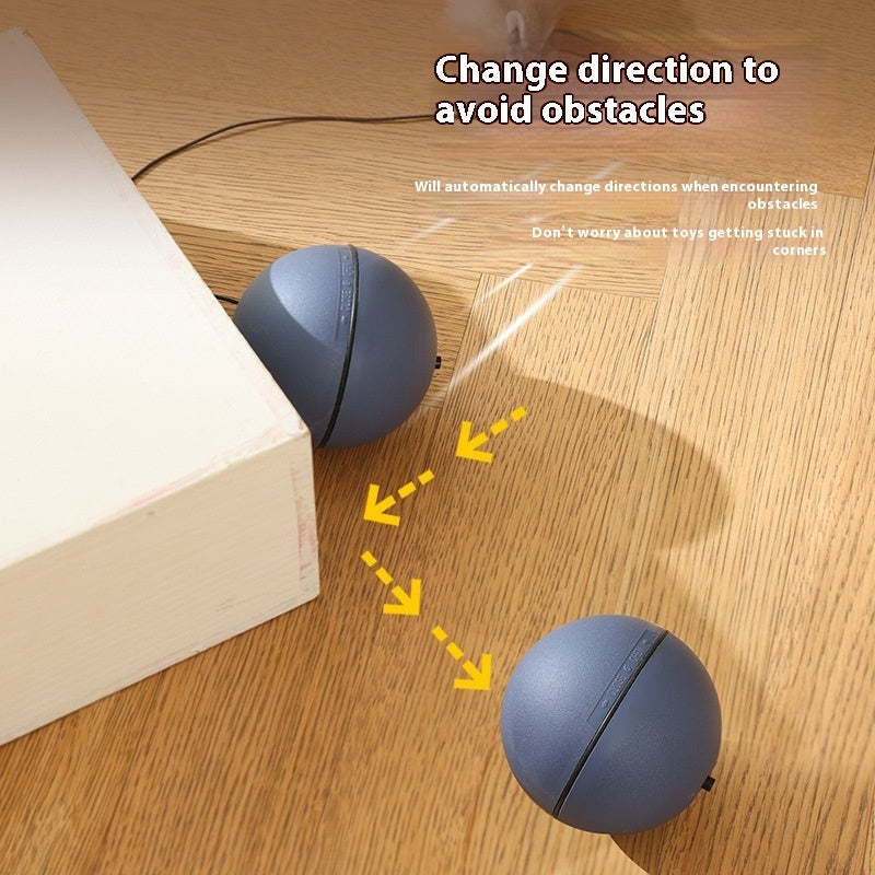 Pawora™ Smart Interactive Rolling Ball – Self-Moving Mouse Teaser Toy for Cats