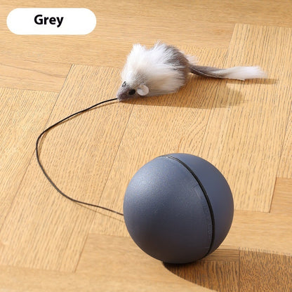 Pawora™ Smart Interactive Rolling Ball – Self-Moving Mouse Teaser Toy for Cats