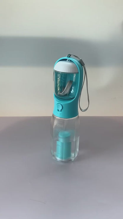 Pawora™ 3-in-1 Portable Dog Water Bottle with Food & Waste Bag Dispenser