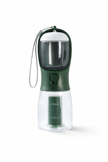 Pawora™ 3-in-1 Portable Dog Water Bottle with Food & Waste Bag Dispenser