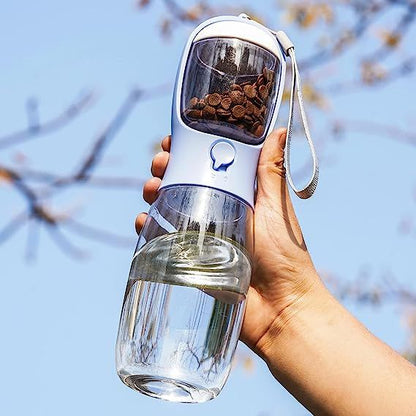 Pawora™ 3-in-1 Premium Pet Portable Water Bottle with Food & Waste Bag Dispenser